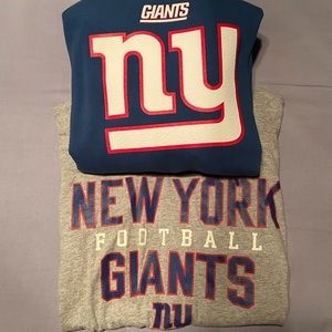 2/$30 NY Giants Tee/Sweat Combo Mens Size L & XL